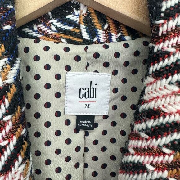 CAbi Women’s Regancy Wool Blend Multicolored Plaid Single Button Closure Coat - Picture 4 of 16